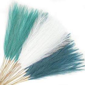 30pcs Blue Faux Pampas Grass Decor