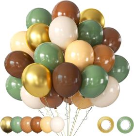 Green and Brown Balloons Set
