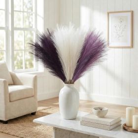 30pcs Purple Faux Pampas Grass Decor