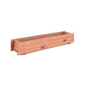 Wooden Decorative Planter Box for Garden Yard and Window (Color: Brown)